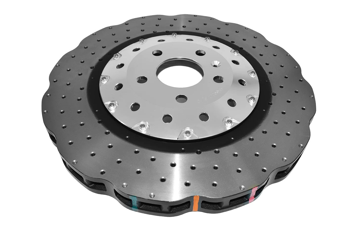 DBA 5000 SERIES T3 WAVE DESIGN SLOTTED CROSS DRILLED DIMPLED REPLACEMENT DISCS - WITH HAT