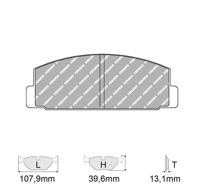 Ferodo DS2500 Brake Pads FCP308 Toyota Corolla AE82 & AE92 Front