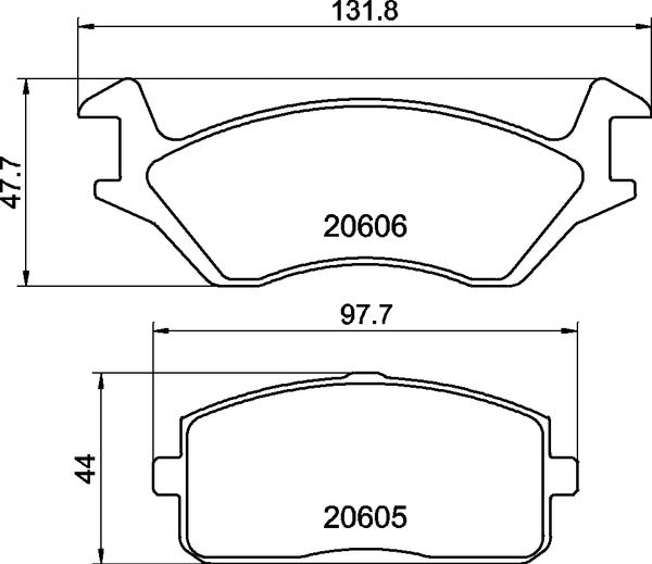 MINTEX RACING BRAKE PADS MDB1145 TOYOTA STARLET FRONT