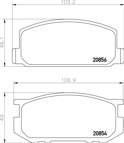 MINTEX RACING BRAKE PADS MDB1193 TOYOTA COROLLA FRONT