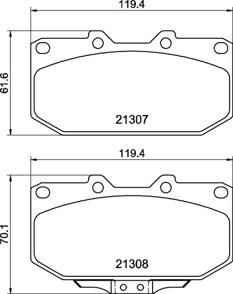 MINTEX RACING BRAKE PADS MDB1416 NISSAN SKYLINE FRONT