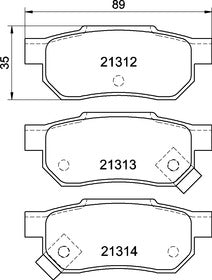 MINTEX RACING BRAKE PADS MDB1411 HONDA CIVIC,INTEGRA REAR