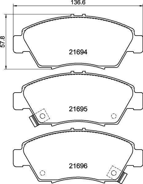 MINTEX RACING BRAKE PADS MDB1610 HONDA CIVIC,INTEGRA FRONT