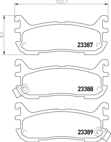 MINTEX RACING BRAKE PADS MDB1705 MAZDA MX-5 NB - REAR