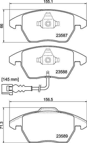 MINTEX RACING BRAKE PADS MDB2604 AUDI A1,A3 FRONT