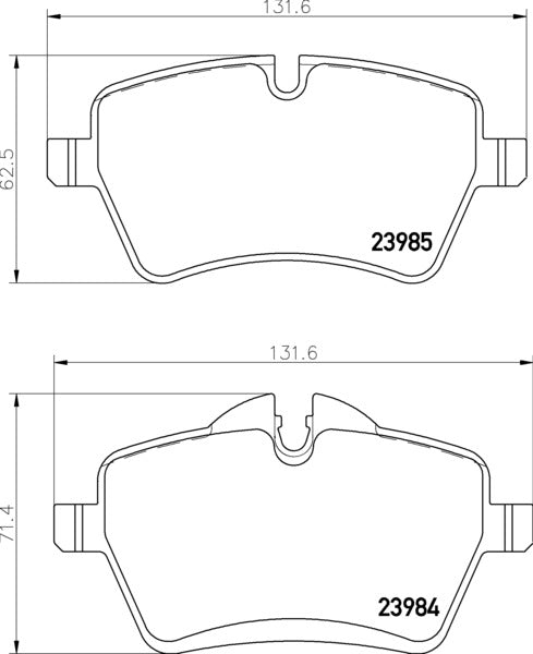 MINTEX RACING BRAKE PADS MDB2816 MINI FRONT