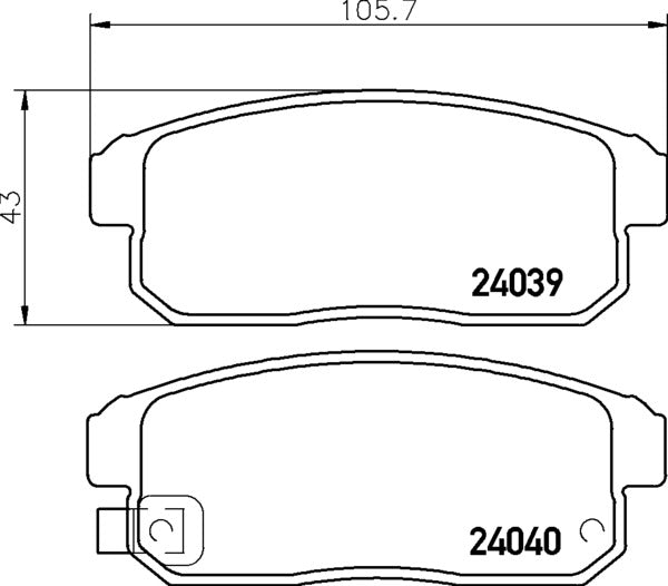 MINTEX RACING BRAKE PADS MDB2588 MAZDA RX-8,NISSAN BLUEBIRD FRONT