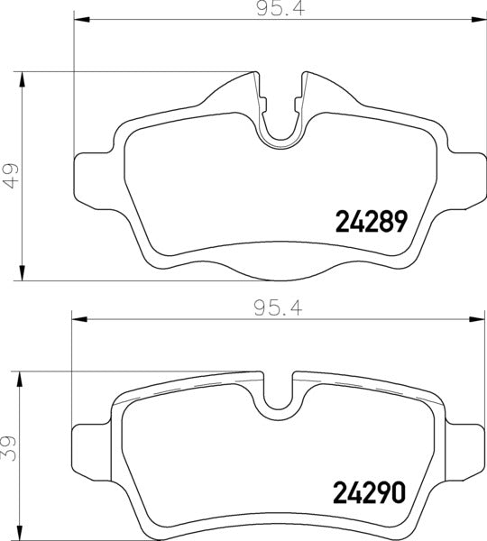 MINTEX RACING BRAKE PADS MDB2930 MINI REAR