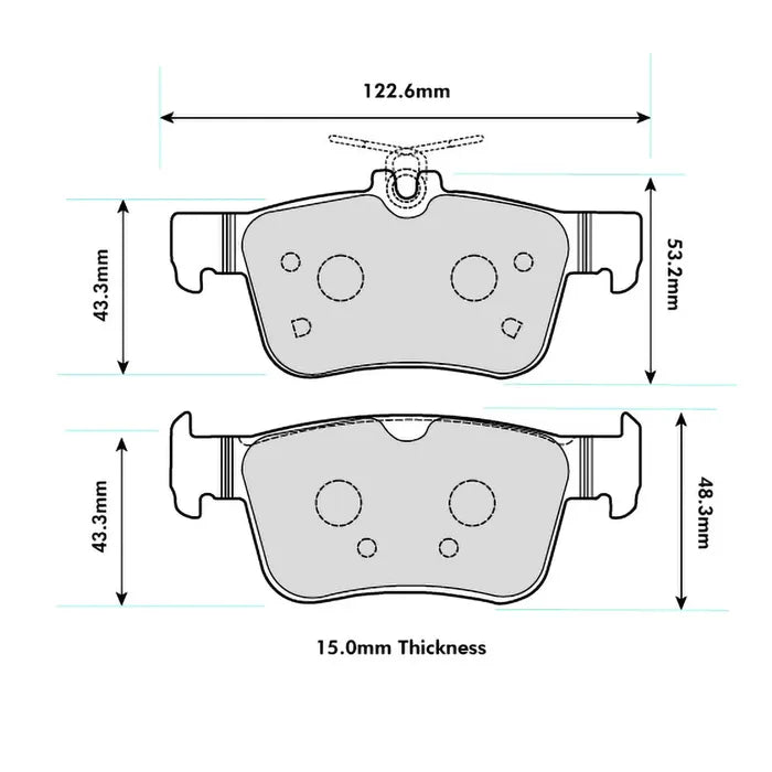 Ferodo Brake Pads FCP5086 - Honda Civic Type-R FK-8 (Brembo) Rear