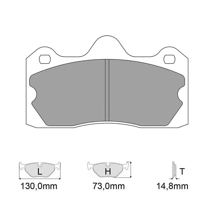Ferodo DS2500 Brake Pads FRP3115 - AP Racing CP6627 Calipers