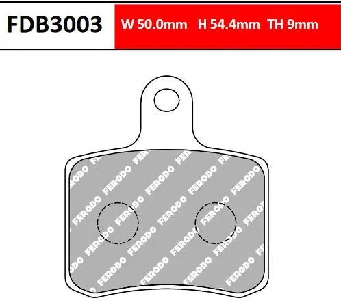 Ferodo Kart Brake Pads FDB3003KA - OTK BSD CRG/GP KZ/DD2 Rear & Minikart Rear (Organic Compound)