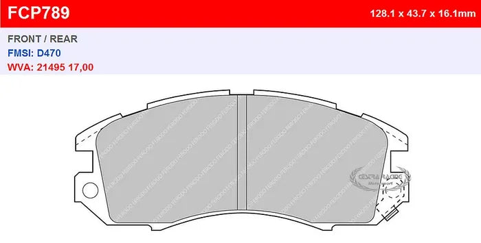 Ferodo Brake Pads FCP789 - Subaru Impreza 1.8 & 2.0 16V Front
