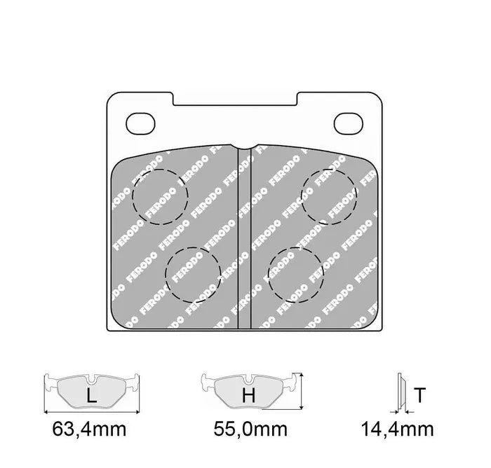 Ferodo Ds2500 Brake Pads FCP809 - Caterham Front