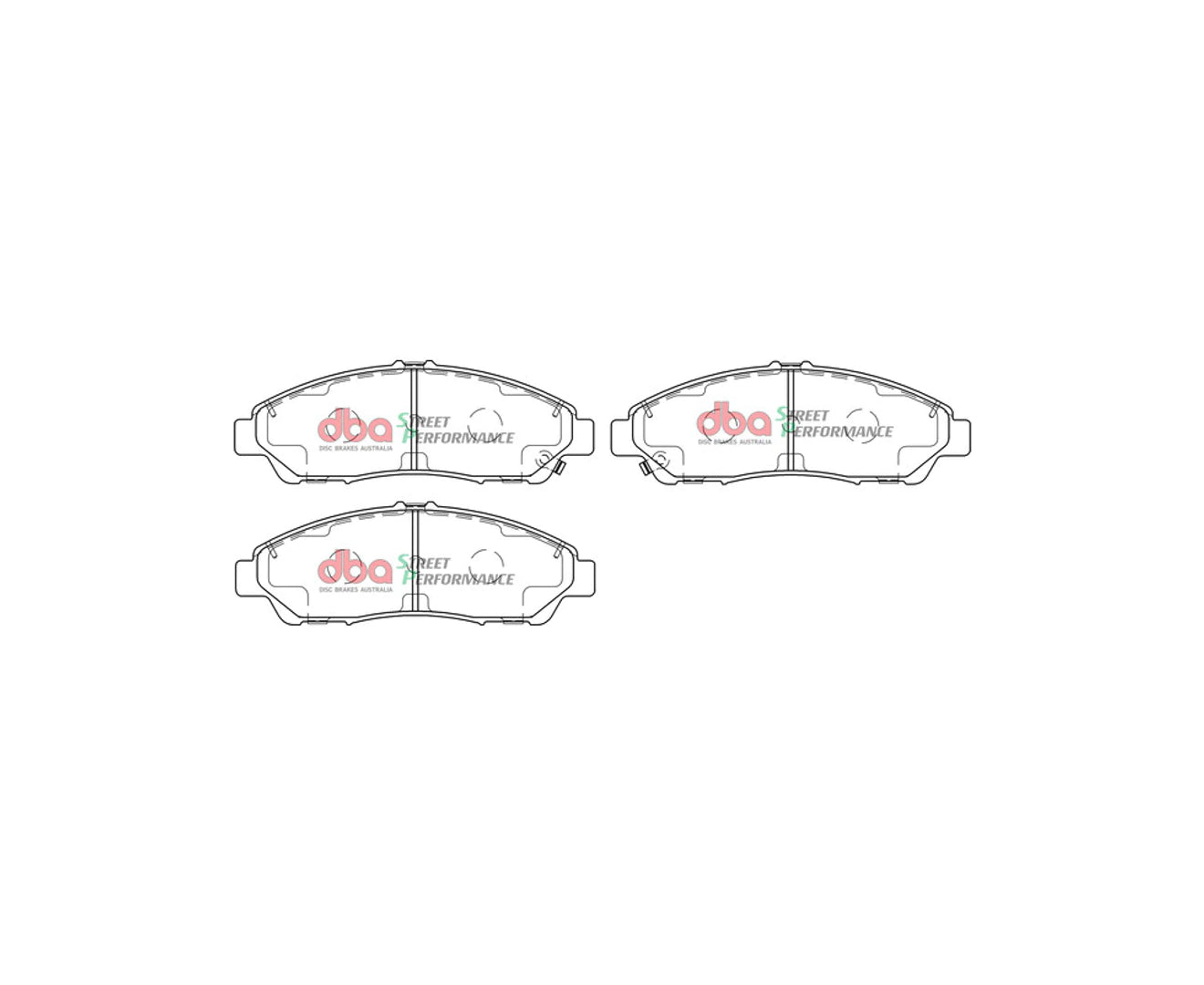DBA STREET PERFORMANCE PADS DB8396  HOLDEN ACADIA FRONT