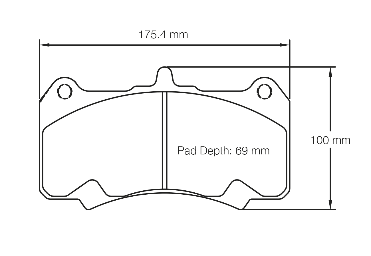 PAGID RACING BRAKE PADS U8258 TO FIT AP RACING CP8520/21/22 CALIPERS