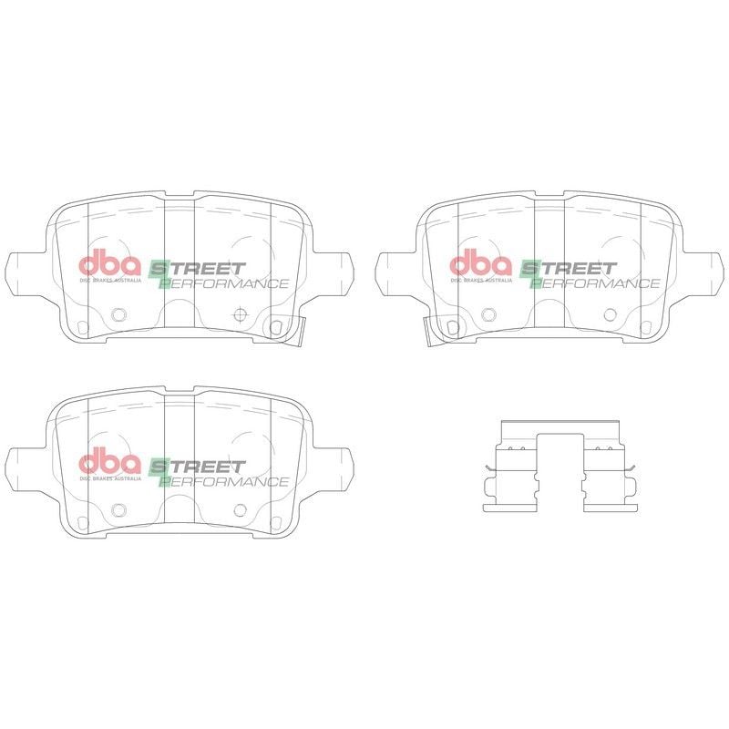 DBA STREET PERFORMANCE PADS DB15018 HOLDEN COMMODORE REAR