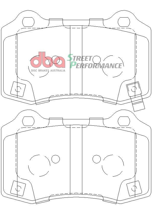 DBA STREET PERFORMANCE PADS DB8805 JEEP GRAND CHEROKEE SRT REAR