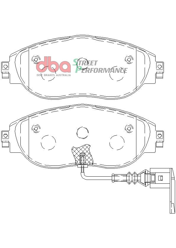 DBA STREET PERFORMANCE PADS DB8849 AUDI,SKODA,VOLKSWAGEN FRONT
