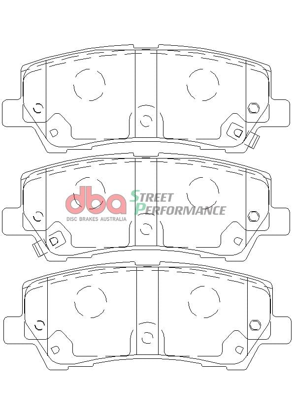DBA STREET PERFORMANCE PADS DB9022 FORD MUSTANG REAR