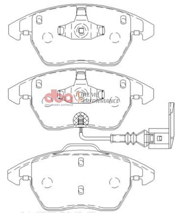 DBA Extreme Performance brake pads DB1849 Audi, Skoda & Volkswagen front