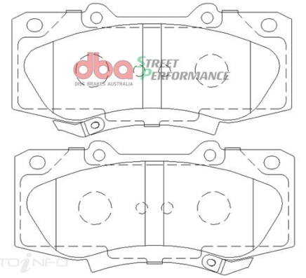 DBA Street Performance brake pads DB2221 Toyota Hilux front