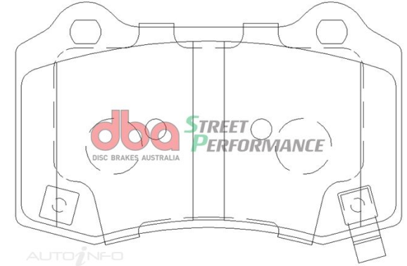DBA Street Performance brake pads DB2260 Alfa, Chevrolet, Chrysler, Dodge, Ford, Holden, Jeep & Tesla rear