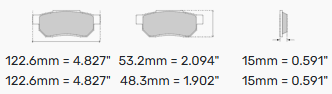 Ferodo Brake Pads FCP5086 - Honda Civic Type-R FK-8 (Brembo) Rear
