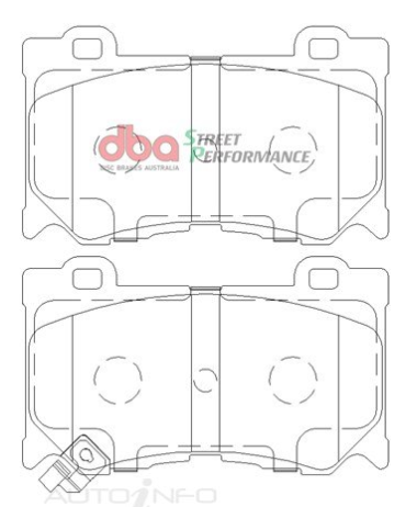 DBA Street Performance brake pads DB2400 Nissan Infiniti, 370Z, Fairlady, Skyline & Z front