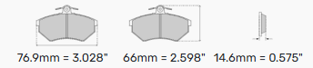 Ferodo DS Performance Brake Pads FDS1562 - Fits various Brembo Calipers Rear