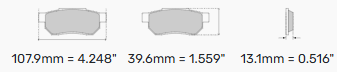 Ferodo DS2500 Brake Pads FCP372 Mazda RX-7 FDS Rear