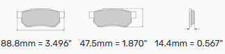 Ferodo Brake Pads FCP956 - Honda Accord & Integra DC2 & DC5 Type-R & Civic Type-R EP3 Rear