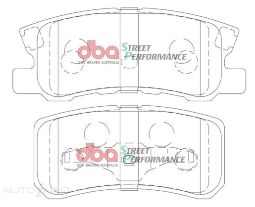 DBA Street Performance brake pads DB1464 Dodge Avenger, Jeep Compass & Mitsubishi Lancer & Ralliart, Outlander & Pajero rear
