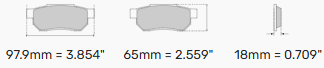 Ferodo Brake Pads FCP451 - Porsche 993/911(964)/944/968 & Alcon CAR36 Caliper Rear