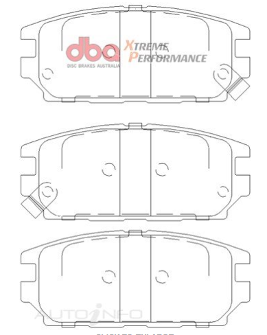 DBA Extreme Performance brake pads DB1238 Mitsubishi 3000GT, Lancer EVO & Pajero (Non BREMBO Caliper) Rear