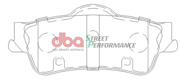 DBA Street Performance brake pads DB1766 Holden Calais, Caprice, Commodore, Statesman & HSV Clubsport & Maloo rear