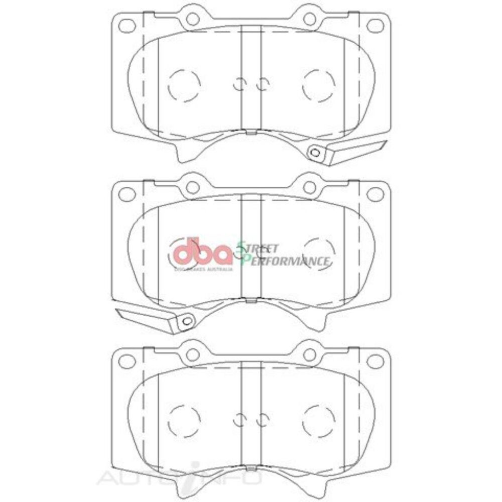 DBA STREET PERFORMANCE PADS DB1482 MITSUBISHI PAJERO, HILUX, LANDCRUISER FRONT