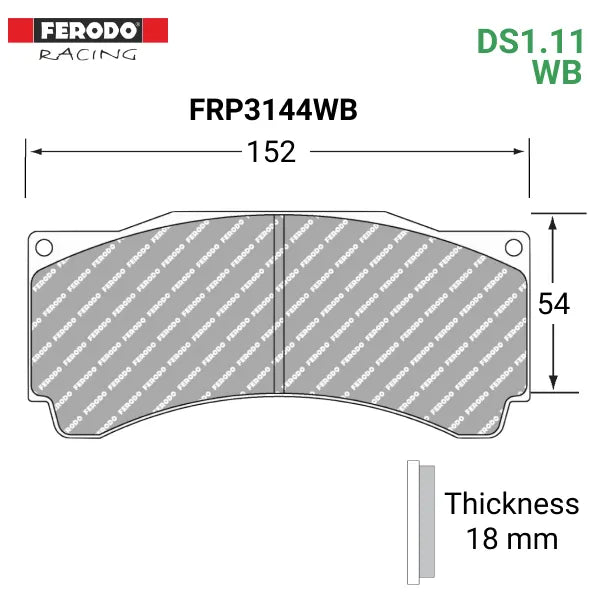Ferodo Brake Pads FRP3144 - CP9660/CP9661 Calipers