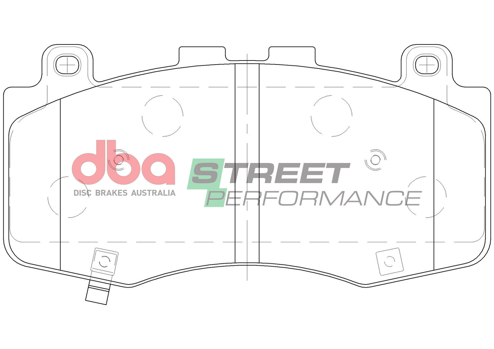 DBA STREET PERFORMANCE PADS DB15039 JEEP CHEROKEE TRACKHAWK FRONT