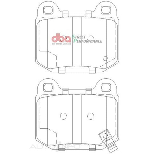 DBA STREET PERFORMANCE PADS DB1521 MITSUBISHI,NISSAN,SUBARU REAR