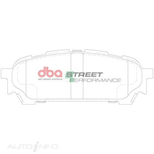 DBA STREET PERFORMANCE PADS DB1672 SUBARU IMPREZA REAR