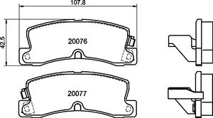 MINTEX RACING BRAKE PADS MDB1326 TOYOTA COROLLA REAR