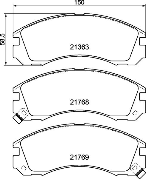 MINTEX RACING BRAKE PADS MDB1539 MITSUBISHI LANCER,PAJERO FRONT