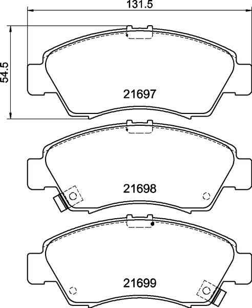 MINTEX RACING BRAKE PADS MDB1615 HONDA CIVIC FRONT