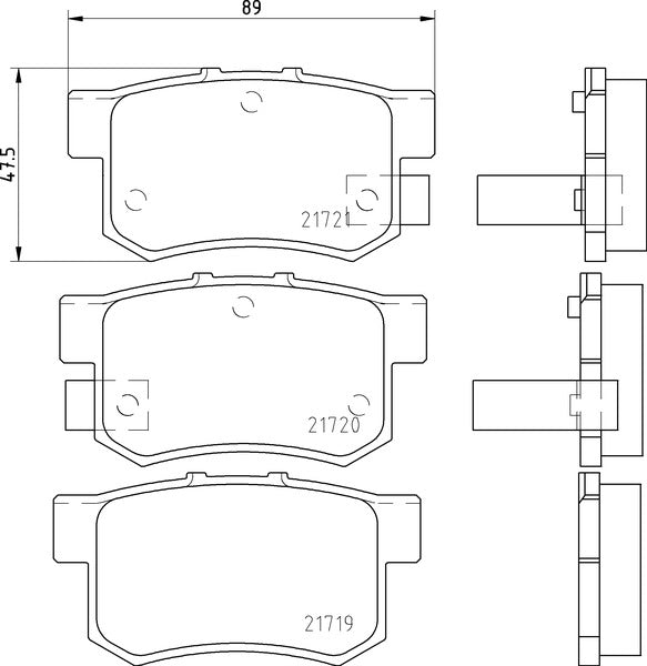 MINTEX RACING BRAKE PADS MDB1564 HONDA CIVIC,INTEGRA REAR