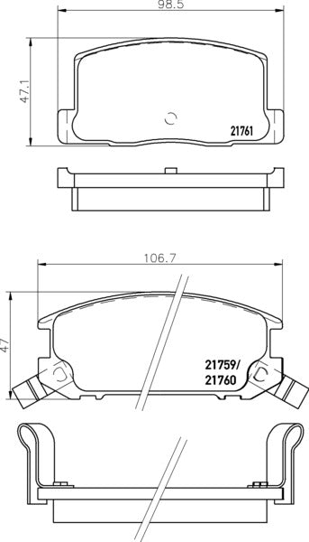 MINTEX RACING BRAKE PADS MDB1325 TOYOTA MR2 REAR