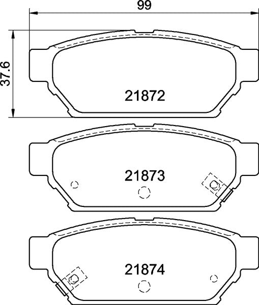 MINTEX RACING BRAKE PADS MDB1691 MITSUBISHI LANCER REAR