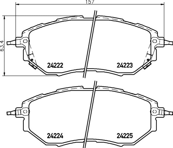 MINTEX RACING BRAKE PADS MDB2704 SUBARU IMPREZA,LEGACY FRONT