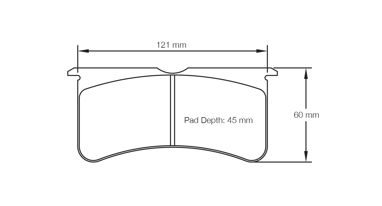 PAGID RACING BRAKE PADS U2555 FIESTA R2, OPEL ADAM RALLYE R2, WILWOOD CALIPER FRONT