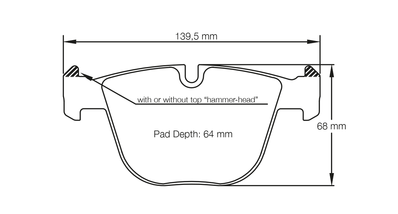 PAGID RACING BRAKE PADS U8021 BMW 1M, M3, M5, M6 REAR