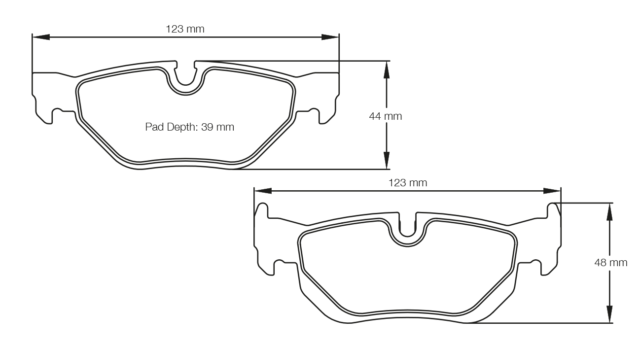 PAGID RACING BRAKE PADS U8035 BMW E36 & E90 REAR